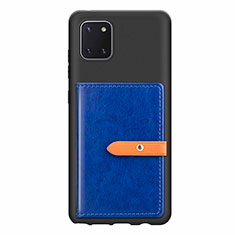Funda Silicona Carcasa Ultrafina Goma con Magnetico S10D para Samsung Galaxy M60s Azul