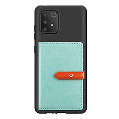 Funda Silicona Carcasa Ultrafina Goma con Magnetico S10D para Samsung Galaxy M80S Azul Claro