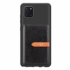 Funda Silicona Carcasa Ultrafina Goma con Magnetico S10D para Samsung Galaxy Note 10 Lite Negro