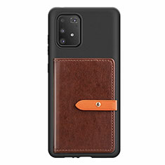 Funda Silicona Carcasa Ultrafina Goma con Magnetico S10D para Samsung Galaxy S10 Lite Marron