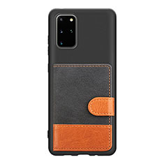 Funda Silicona Carcasa Ultrafina Goma con Magnetico S10D para Samsung Galaxy S20 Plus Negro