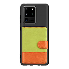 Funda Silicona Carcasa Ultrafina Goma con Magnetico S10D para Samsung Galaxy S20 Ultra Verde