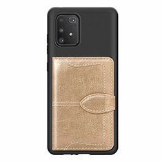 Funda Silicona Carcasa Ultrafina Goma con Magnetico S11D para Samsung Galaxy M80S Oro