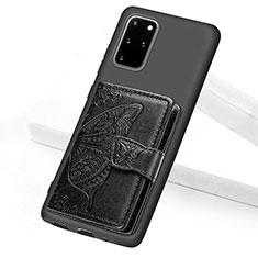 Funda Silicona Carcasa Ultrafina Goma con Magnetico S11D para Samsung Galaxy S20 Plus Negro