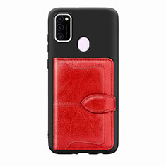 Funda Silicona Carcasa Ultrafina Goma con Magnetico S12D para Samsung Galaxy M30s Rojo