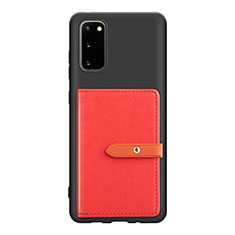 Funda Silicona Carcasa Ultrafina Goma con Magnetico S12D para Samsung Galaxy S20 5G Rojo