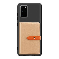 Funda Silicona Carcasa Ultrafina Goma con Magnetico S12D para Samsung Galaxy S20 Plus 5G Caqui