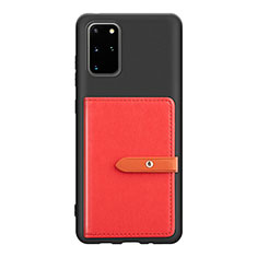 Funda Silicona Carcasa Ultrafina Goma con Magnetico S12D para Samsung Galaxy S20 Plus 5G Rojo