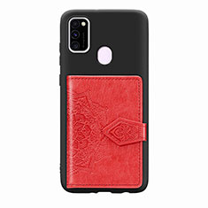 Funda Silicona Carcasa Ultrafina Goma con Magnetico S13D para Samsung Galaxy M30s Rojo