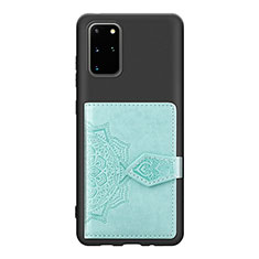 Funda Silicona Carcasa Ultrafina Goma con Magnetico S13D para Samsung Galaxy S20 Plus 5G Azul Claro