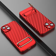 Funda Silicona Carcasa Ultrafina Goma con Soporte KC1 para Apple iPhone 13 Rojo