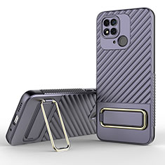 Funda Silicona Carcasa Ultrafina Goma con Soporte KC1 para Xiaomi Redmi 10C 4G Purpura Claro