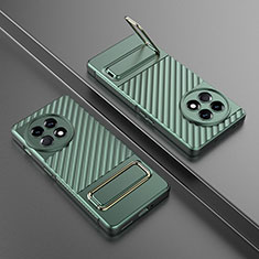 Funda Silicona Carcasa Ultrafina Goma con Soporte KC3 para OnePlus Ace 2 Pro 5G Verde