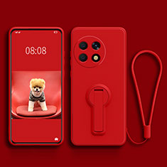 Funda Silicona Carcasa Ultrafina Goma con Soporte para OnePlus 11R 5G Rojo