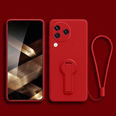 Funda Silicona Carcasa Ultrafina Goma con Soporte para Xiaomi Civi 3 5G Rojo