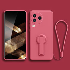 Funda Silicona Carcasa Ultrafina Goma con Soporte para Xiaomi Civi 3 5G Rosa Roja