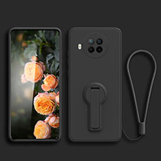 Funda Silicona Carcasa Ultrafina Goma con Soporte para Xiaomi Mi 10i 5G Negro