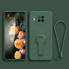 Funda Silicona Carcasa Ultrafina Goma con Soporte para Xiaomi Mi 10i 5G Verde Noche
