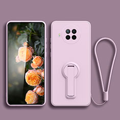 Funda Silicona Carcasa Ultrafina Goma con Soporte para Xiaomi Mi 10T Lite 5G Purpura Claro