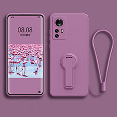 Funda Silicona Carcasa Ultrafina Goma con Soporte para Xiaomi Mi 12S Pro 5G Morado