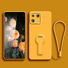 Funda Silicona Carcasa Ultrafina Goma con Soporte para Xiaomi Mi 13 5G Amarillo