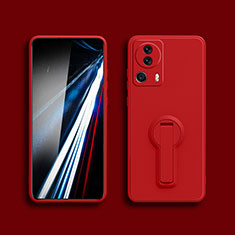 Funda Silicona Carcasa Ultrafina Goma con Soporte para Xiaomi Mi 13 Lite 5G Rojo