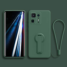 Funda Silicona Carcasa Ultrafina Goma con Soporte para Xiaomi Mi Mix 4 5G Verde Noche