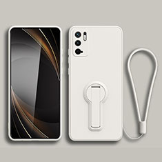 Funda Silicona Carcasa Ultrafina Goma con Soporte para Xiaomi POCO M3 Pro 5G Blanco