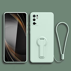 Funda Silicona Carcasa Ultrafina Goma con Soporte para Xiaomi Redmi Note 10 5G Menta Verde