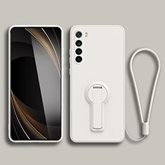 Funda Silicona Carcasa Ultrafina Goma con Soporte para Xiaomi Redmi Note 8 (2021) Blanco