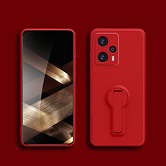 Funda Silicona Carcasa Ultrafina Goma con Soporte S01 para Xiaomi Poco F5 5G Rojo