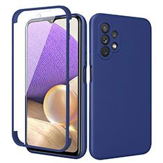 Funda Silicona Carcasa Ultrafina Goma Frontal y Trasera 360 Grados MJ1 para Samsung Galaxy A32 5G Azul