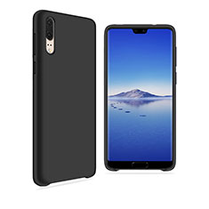 Funda Silicona Carcasa Ultrafina Goma Frontal y Trasera 360 Grados para Huawei P20 Negro