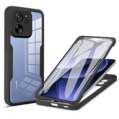 Funda Silicona Carcasa Ultrafina Goma Frontal y Trasera 360 Grados para Xiaomi Mi 13T 5G Negro