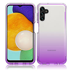 Funda Silicona Carcasa Ultrafina Transparente Goma Frontal y Trasera 360 Grados Gradiente JX1 para Samsung Galaxy A04s Morado