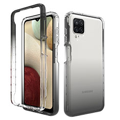 Funda Silicona Carcasa Ultrafina Transparente Goma Frontal y Trasera 360 Grados Gradiente JX1 para Samsung Galaxy A12 5G Negro