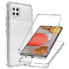 Funda Silicona Carcasa Ultrafina Transparente Goma Frontal y Trasera 360 Grados Gradiente JX1 para Samsung Galaxy A42 5G Claro