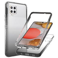 Funda Silicona Carcasa Ultrafina Transparente Goma Frontal y Trasera 360 Grados Gradiente JX1 para Samsung Galaxy A42 5G Negro