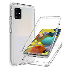Funda Silicona Carcasa Ultrafina Transparente Goma Frontal y Trasera 360 Grados Gradiente JX1 para Samsung Galaxy A51 4G Claro