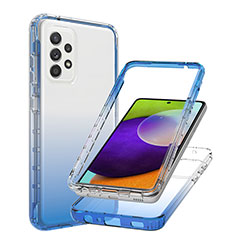 Funda Silicona Carcasa Ultrafina Transparente Goma Frontal y Trasera 360 Grados Gradiente JX1 para Samsung Galaxy A52s 5G Azul