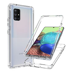 Funda Silicona Carcasa Ultrafina Transparente Goma Frontal y Trasera 360 Grados Gradiente JX1 para Samsung Galaxy A71 4G A715 Claro