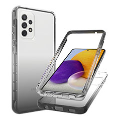 Funda Silicona Carcasa Ultrafina Transparente Goma Frontal y Trasera 360 Grados Gradiente JX1 para Samsung Galaxy A72 5G Negro
