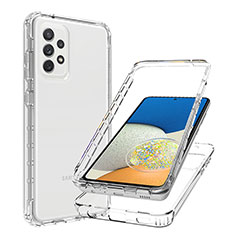 Funda Silicona Carcasa Ultrafina Transparente Goma Frontal y Trasera 360 Grados Gradiente JX1 para Samsung Galaxy A73 5G Claro