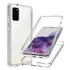 Funda Silicona Carcasa Ultrafina Transparente Goma Frontal y Trasera 360 Grados Gradiente JX1 para Samsung Galaxy S20 Plus 5G Claro