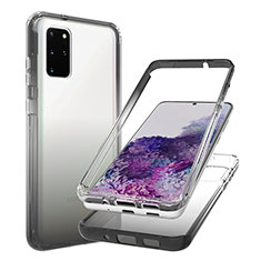 Funda Silicona Carcasa Ultrafina Transparente Goma Frontal y Trasera 360 Grados Gradiente JX1 para Samsung Galaxy S20 Plus 5G Negro