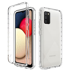 Funda Silicona Carcasa Ultrafina Transparente Goma Frontal y Trasera 360 Grados Gradiente JX4 para Samsung Galaxy M02s Claro