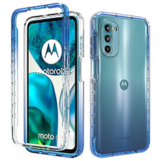 Funda Silicona Carcasa Ultrafina Transparente Goma Frontal y Trasera 360 Grados Gradiente para Motorola Moto Edge (2022) 5G Azul