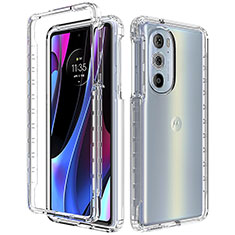 Funda Silicona Carcasa Ultrafina Transparente Goma Frontal y Trasera 360 Grados Gradiente para Motorola Moto Edge Plus (2022) 5G Claro