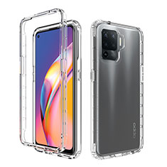 Funda Silicona Carcasa Ultrafina Transparente Goma Frontal y Trasera 360 Grados Gradiente para Oppo F19 Pro Claro