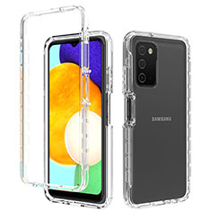 Funda Silicona Carcasa Ultrafina Transparente Goma Frontal y Trasera 360 Grados Gradiente para Samsung Galaxy A03s Claro